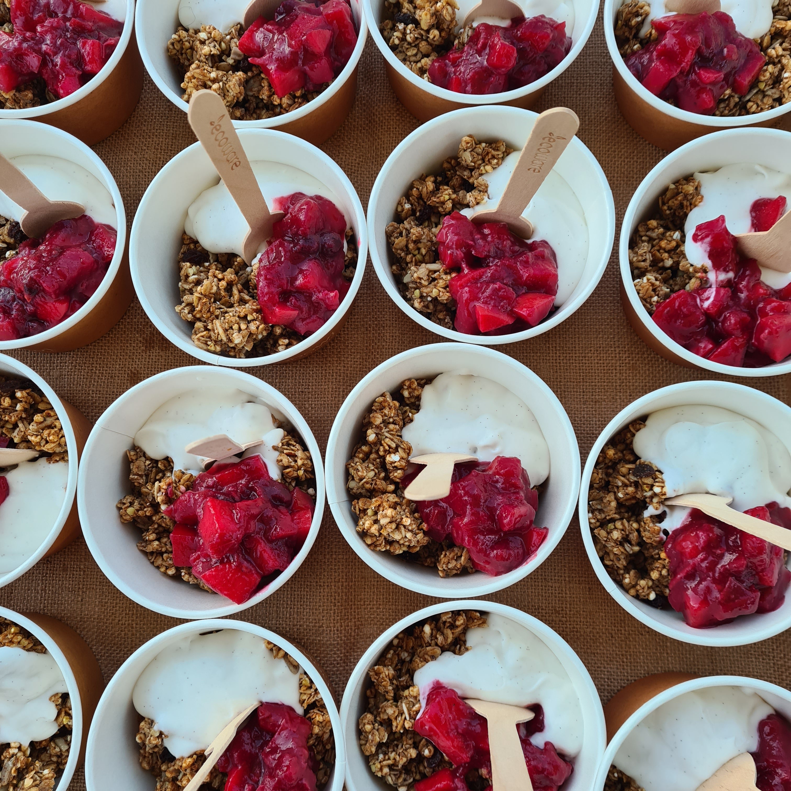Making a Few Hundred Granola Bowls for the Cable Bay Enduro and Nat'l Championships
