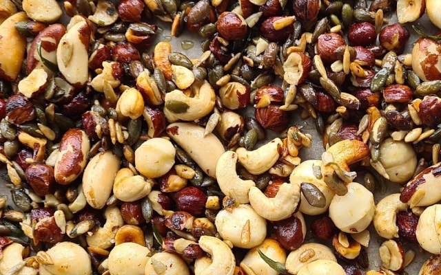 Salty (& Sweet) Nuts with Rosemary and Honey