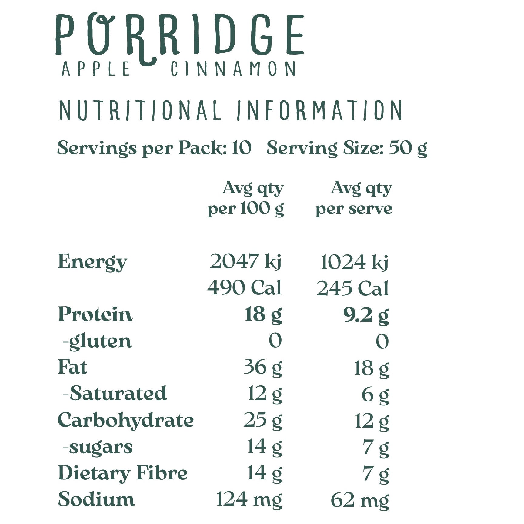 Apple Cinnamon Power Porridge (GF)